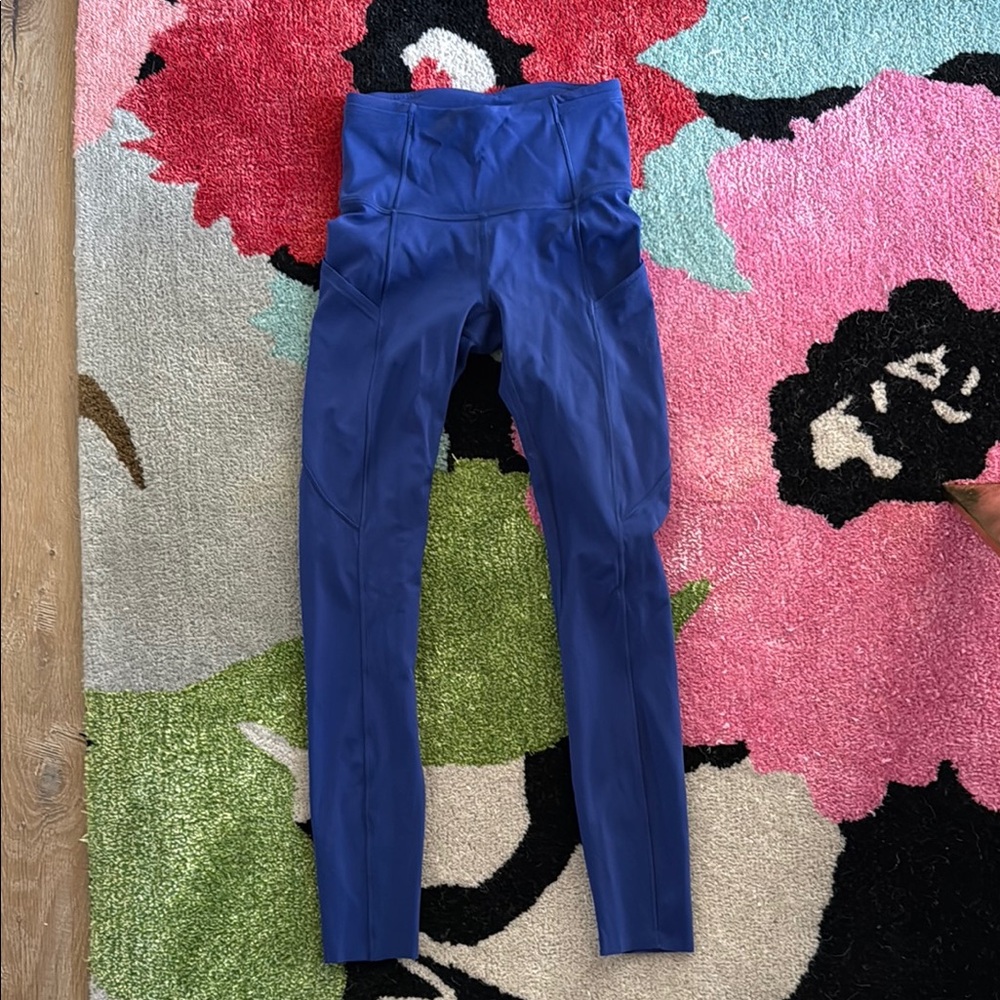 Blue Lululemon High-Waisted Leggings